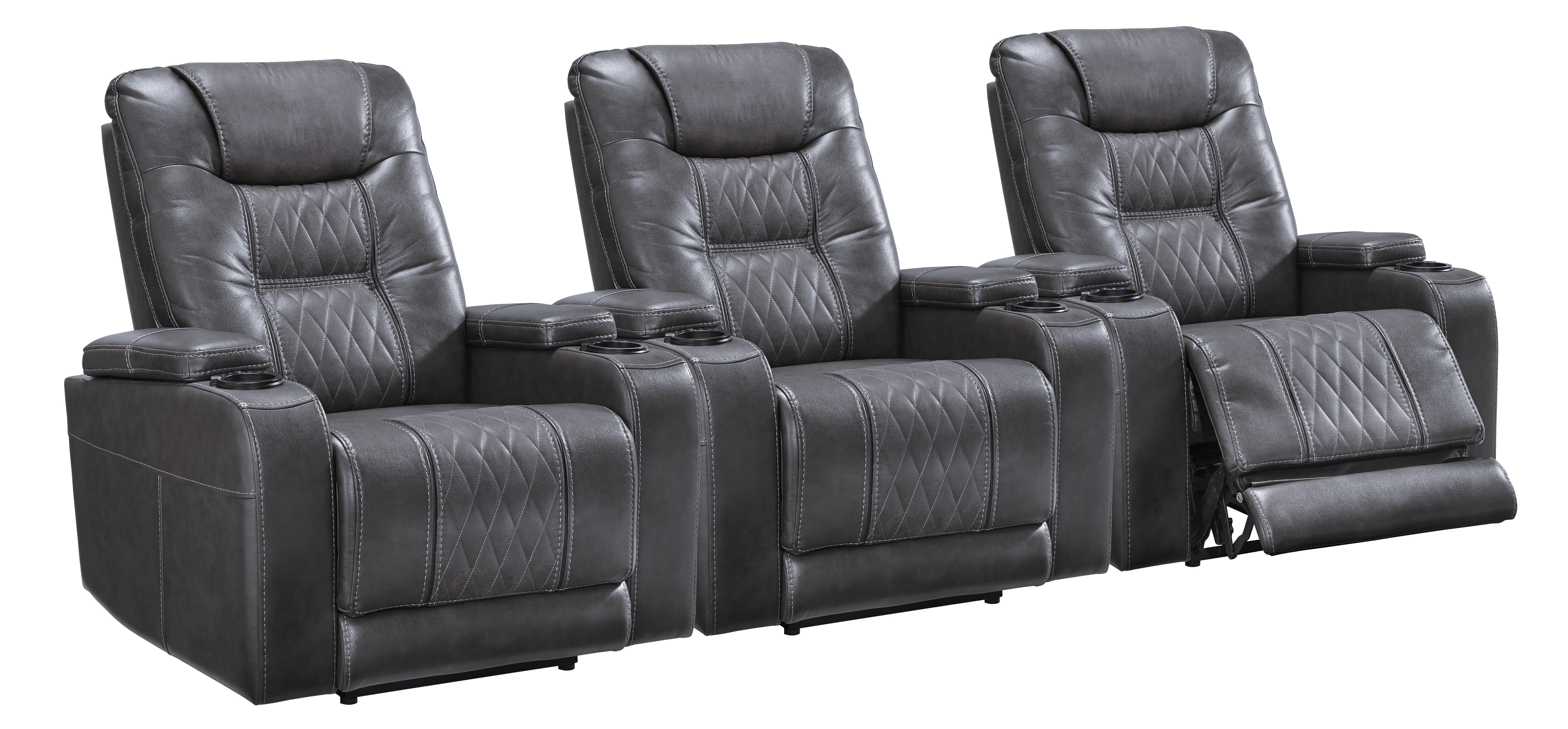 Ashley Composer Series Home Theater Seating 3 peice set up